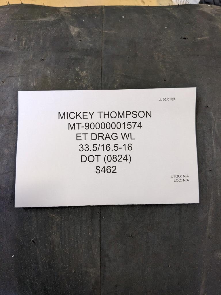 MICKEY THOMPSON ET DRAG WL 33.5 16.5 16 DRAG TIRE ROLLOVER 106" 90000001574 CQ2