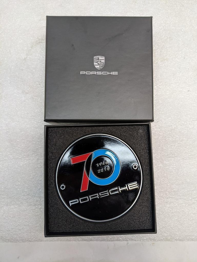 PORSCHE WAP0507100K ORIGINAL 70TH ANNIVERSARY GRILL BADGE #1894/1948 NEW R21