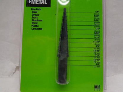 GREENLEE KWIK STEPPER STEP BIT 1/2" 13mm METAL 34401 R22T2