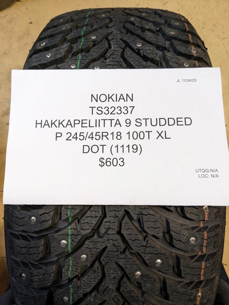 NOKIAN HAKKAPELIITTA 9 STUDDED P 245 45 18 100T XL TIRE TS32337 BQ4
