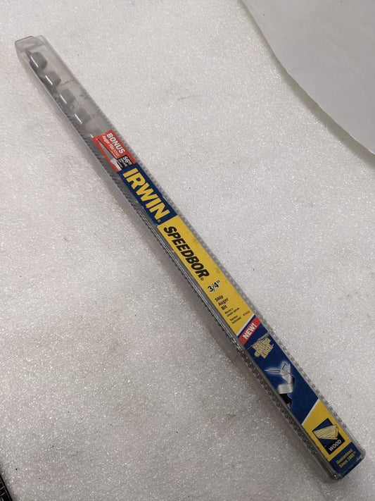 IRWIN 47412 SPEEDBOR SHIP AUGER BIT 3/4" X 17" W/O AUGER FILE NEW R22T7