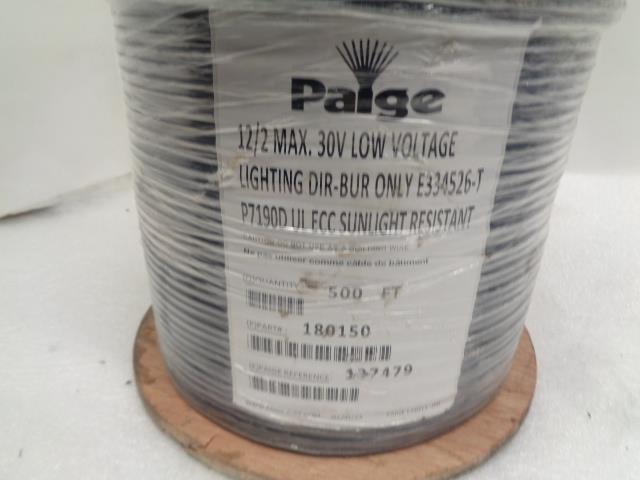 PAIGE ELECTRIC 12-2 LOW VOLTAGE 30V LANDSCAPE LIGHTING WIRE 180150 500FT NEW R12
