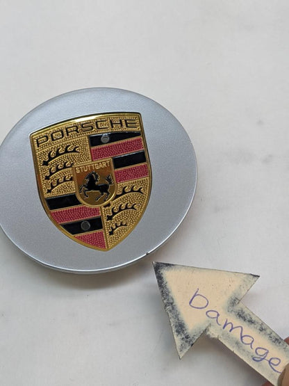 PORSCHE GRAY COLORED CENTER CAP (1) 7L5601149 NEW R21T2