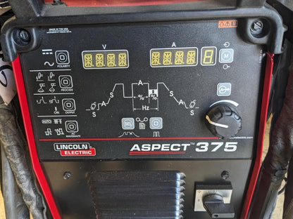 LINCOLN ELECTRIC ASPECT 375 AC/DC READY-PAK WELDING CART K3950-1 BAY3