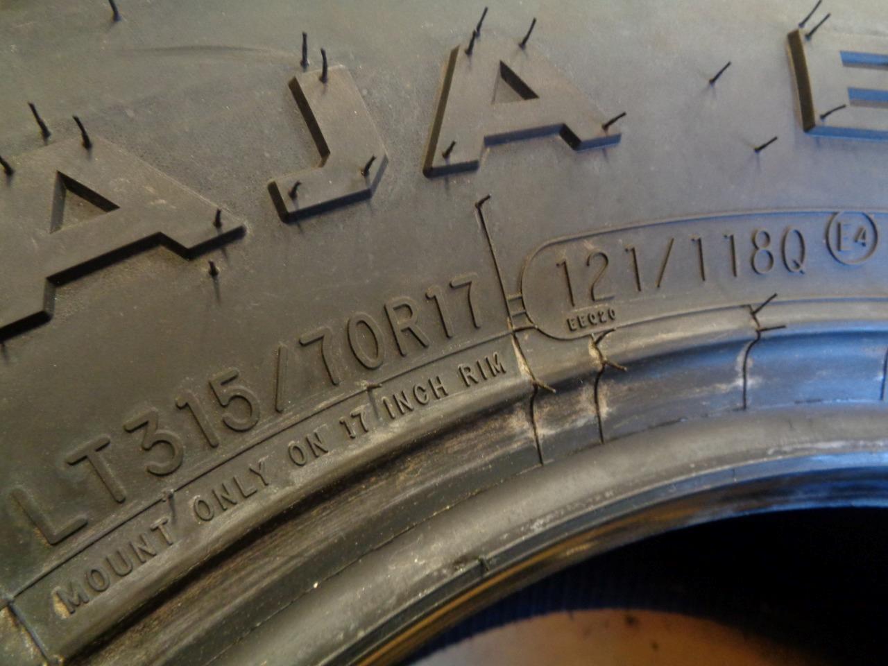 2 MICKEY THOMPSON BAJA BOSS A/T LT 315 70 17 121/118Q LRE 10PLY 90000036823 CQ3