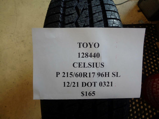1 New TOYO Celsius 215/60R17 96H SL 128440