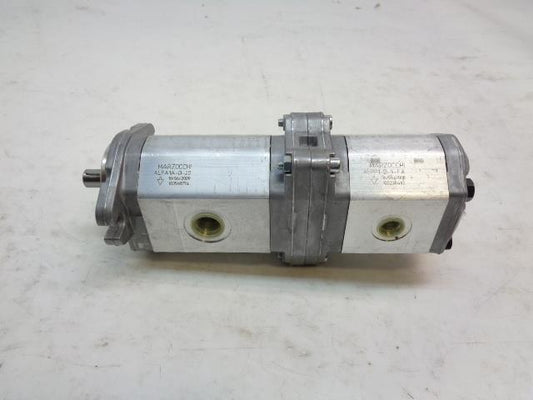 MARZOCCHI HYDRAULIC GEAR PUMP ALPA1A-D-20 ALPP1-D-9-FA DUAL OULET ALUMINUM R33T1