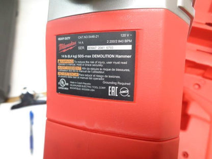 NEW MILWAUKEE 5446-21 1-3/4" 15LBS SDS MAX DEMOLITION HEAVY DUTY HAMMER  BSR35