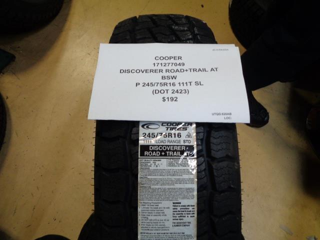 COOPER DISCOVERER ROAD+TRAIL AT BSW P 245 75 16 111T SL TIRE 171277049 CQ1