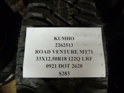 1 NEW KUMHO ROAD VENTURE MT71 33 12.5 18 122 LRF TIRES 2262513