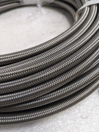 UNBRANDED BRAIDED 99' METAL HOSE 5/16" ID 7/16" OD W/ PLASTIC TUBING NEW R3T3