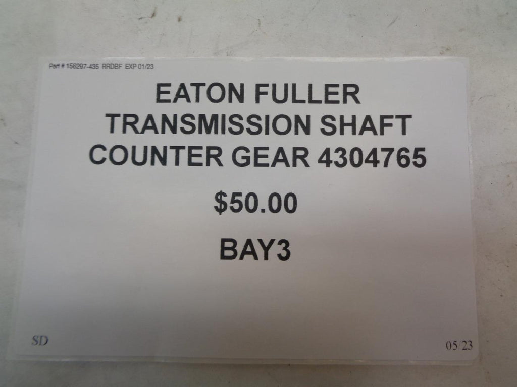 EATON FULLER TRANSMISSION SHAFT COUNTER GEAR 4304765 BAY3