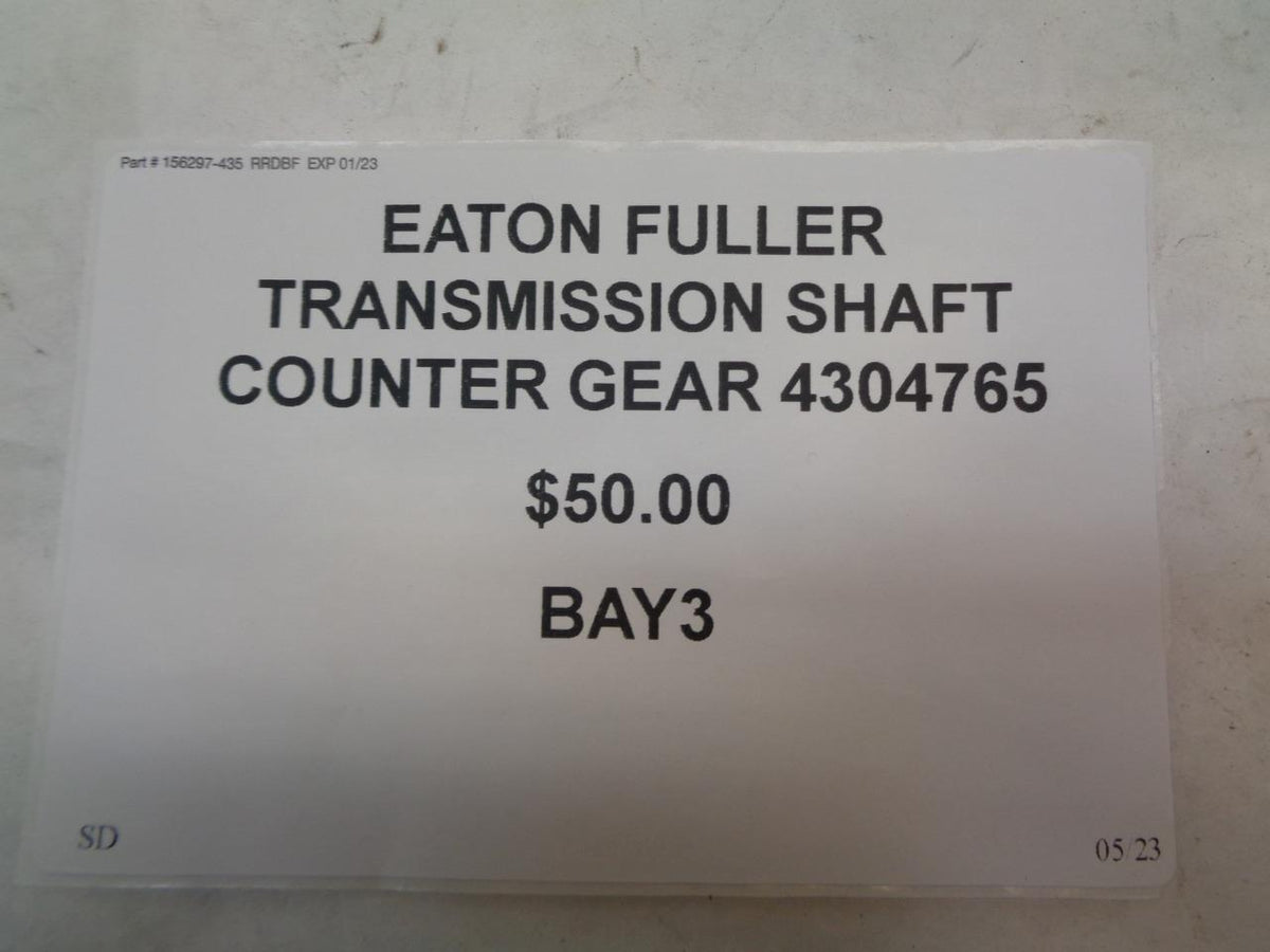 EATON FULLER TRANSMISSION SHAFT COUNTER GEAR 4304765 BAY3