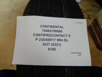 2 CONTINENTAL CONTIPROCONTACT E P 235 55 17 99H SL A/S TIRES 15484790000 CQ1