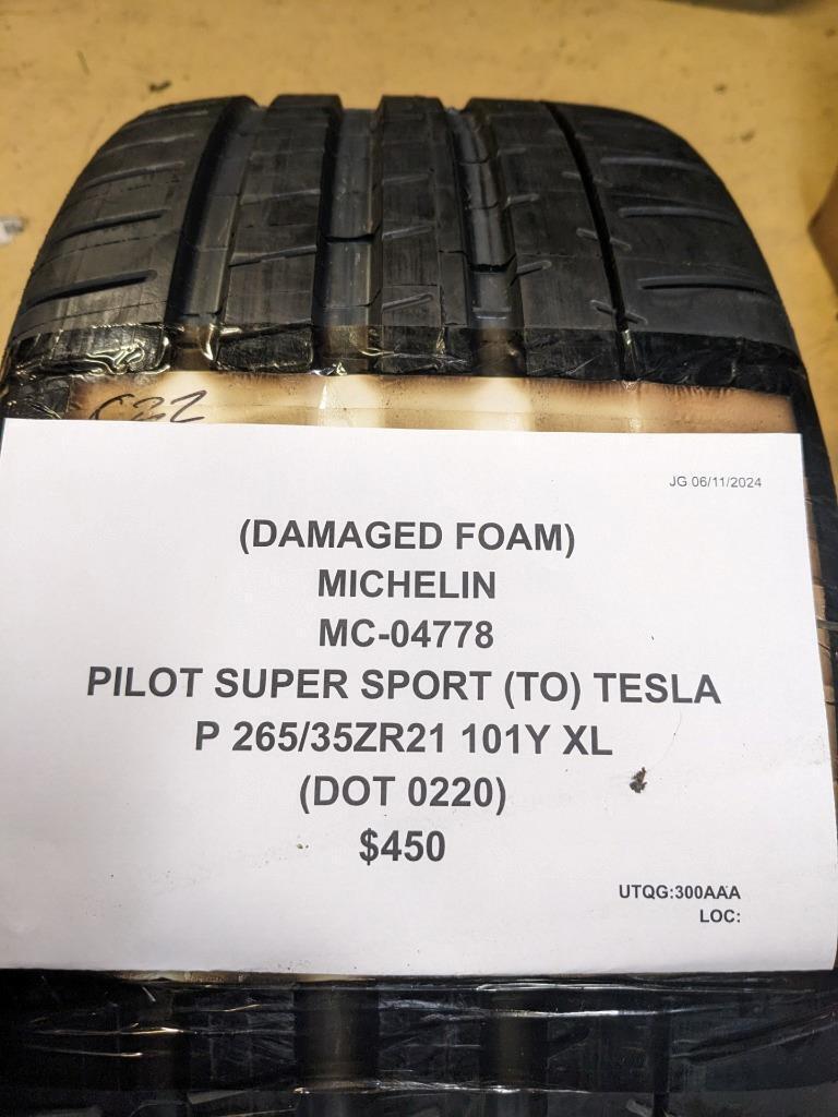 MICHELIN PILOT SUPER SPORT (TO) TESLA P 265 35 21 101Y XL TIRE 04778 CQ2