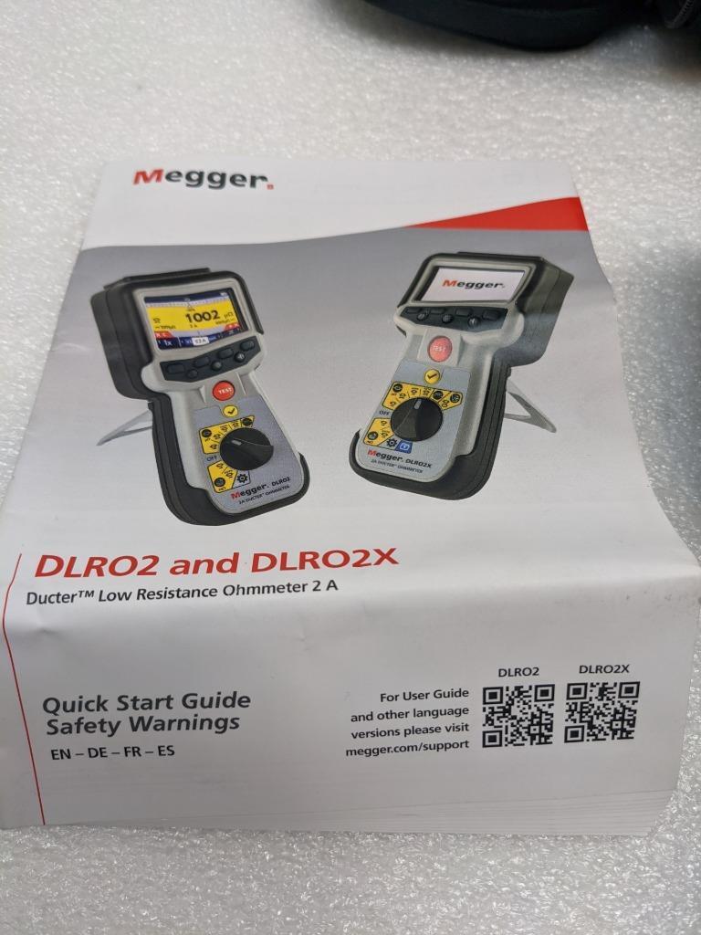 MEGGER LOW RESISTANCE OHMMETER DLR02 2A DUCTER USED R27