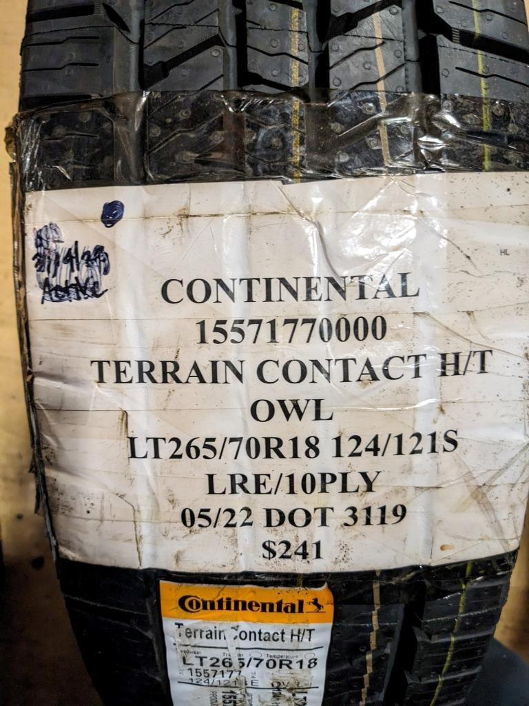 NOS CONTINENTAL TERRIAN CONTACT LT 265 70 18 124/121S LRE 10PLY TIRE15571770000