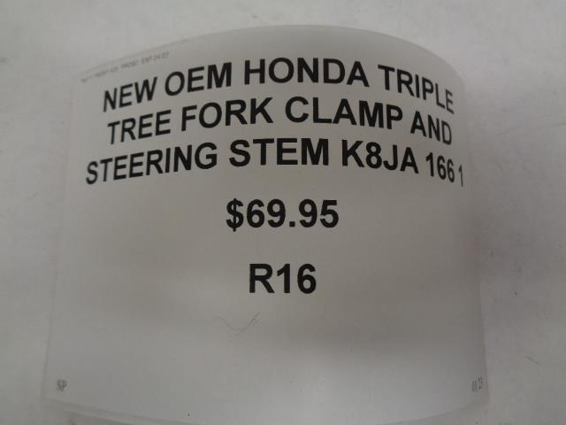 NEW OEM HONDA TRIPLE TREE FORK CLAMP AND STEERING STEM K8JA 166 1 R16