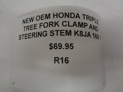 NEW OEM HONDA TRIPLE TREE FORK CLAMP AND STEERING STEM K8JA 166 1 R16