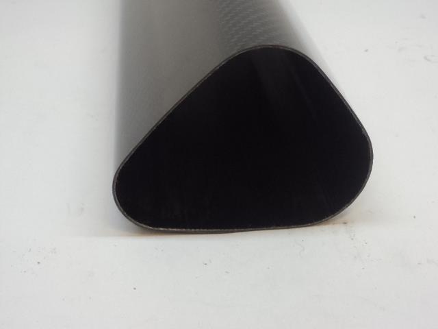 *SCRATCHED 18.5" TRIANGLE CARBON FIBER MOTORCYCLE EXHAUST SLIP ON COVER R16