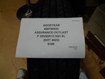 GOODYEAR ASSURANCE OUITLAST P 205 65 15 95H SL TIRE 409780554 CQ1