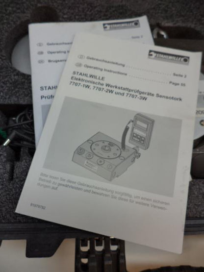 USED STAHLWILLE SENSOTORK 7707-2W TORQUE TESTER 2-100NM CAPACITY 3/8" DRIVE SR