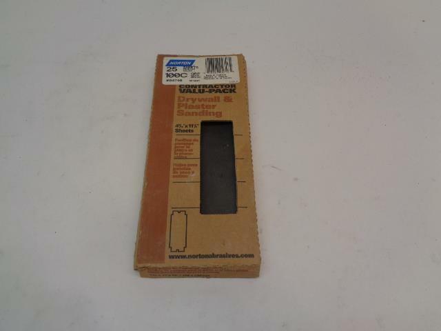 BRAND NEW NORTON 100 C DRYWALL SHEET 4-3/16 X 11 25 PACK 04746 R7TE