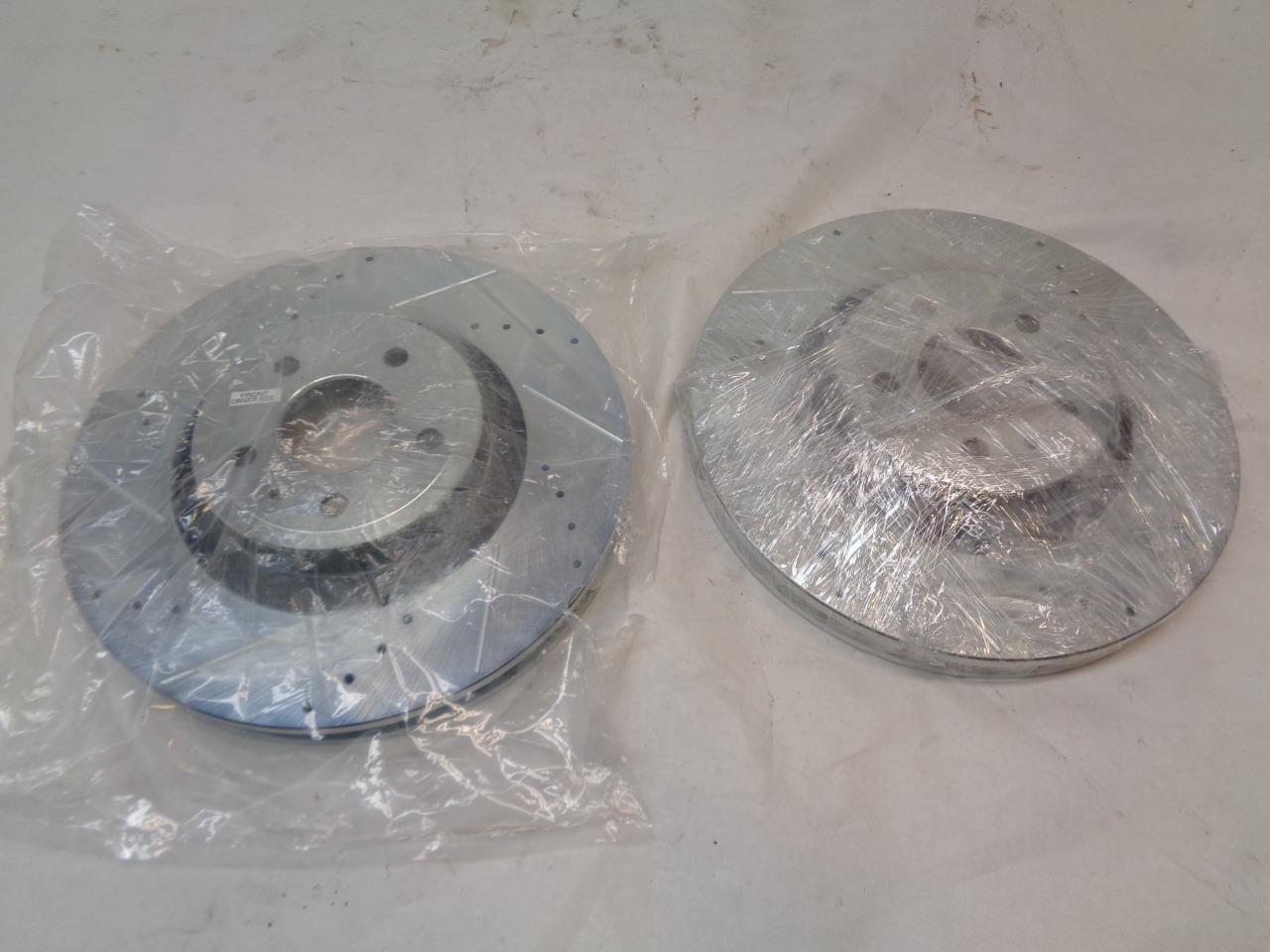 POWER STOP FRONT PAIR DRILLED & SLOTTED BRAKE ROTOR FITS 15-17 FORD MUSTANG R5