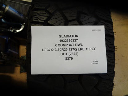 GLADIATOR X COMP A/T RWL LT 37 13.50 20 127Q LRE 10PLY TIRE 1932360337 BQ3 SU7