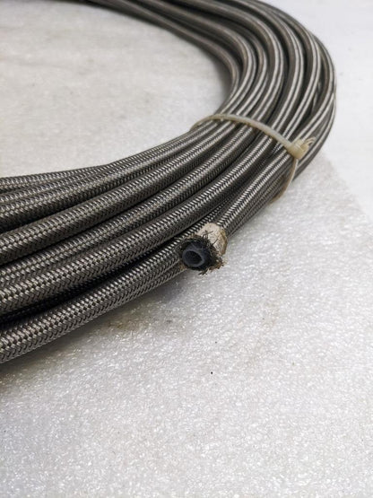 UNBRANDED BRAIDED SS 107' HOSE 3/8" OD 1/4" ID TEFLON LINED NEW R5