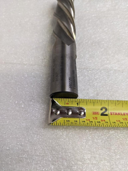 BRUBAKER TOOL 85367 LH END MILL M42 4-FLUTE T350G25-46L 1" DIA. W/N NEW R22T5