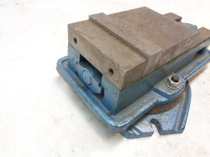 NEW STEEL 5-1/2" MILLING MACHINE VISE W/ SWIVEL BASE (MISSING CRANK KEY) SR
