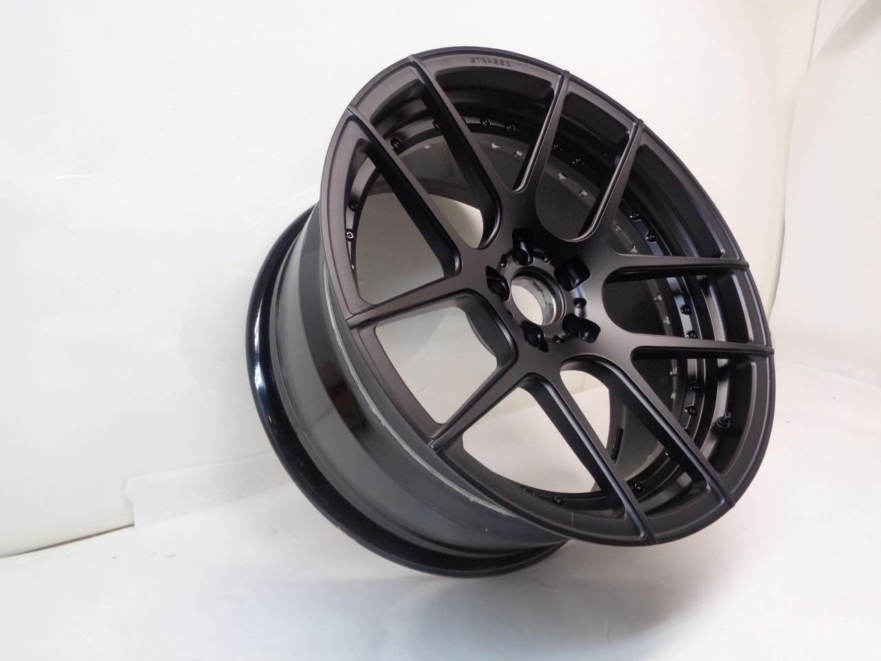 STRASSE SM5 DEEP CONCAVE MULTI RIVET STYLE 21x10 5x112 ET20 BLACK WHEEL WR