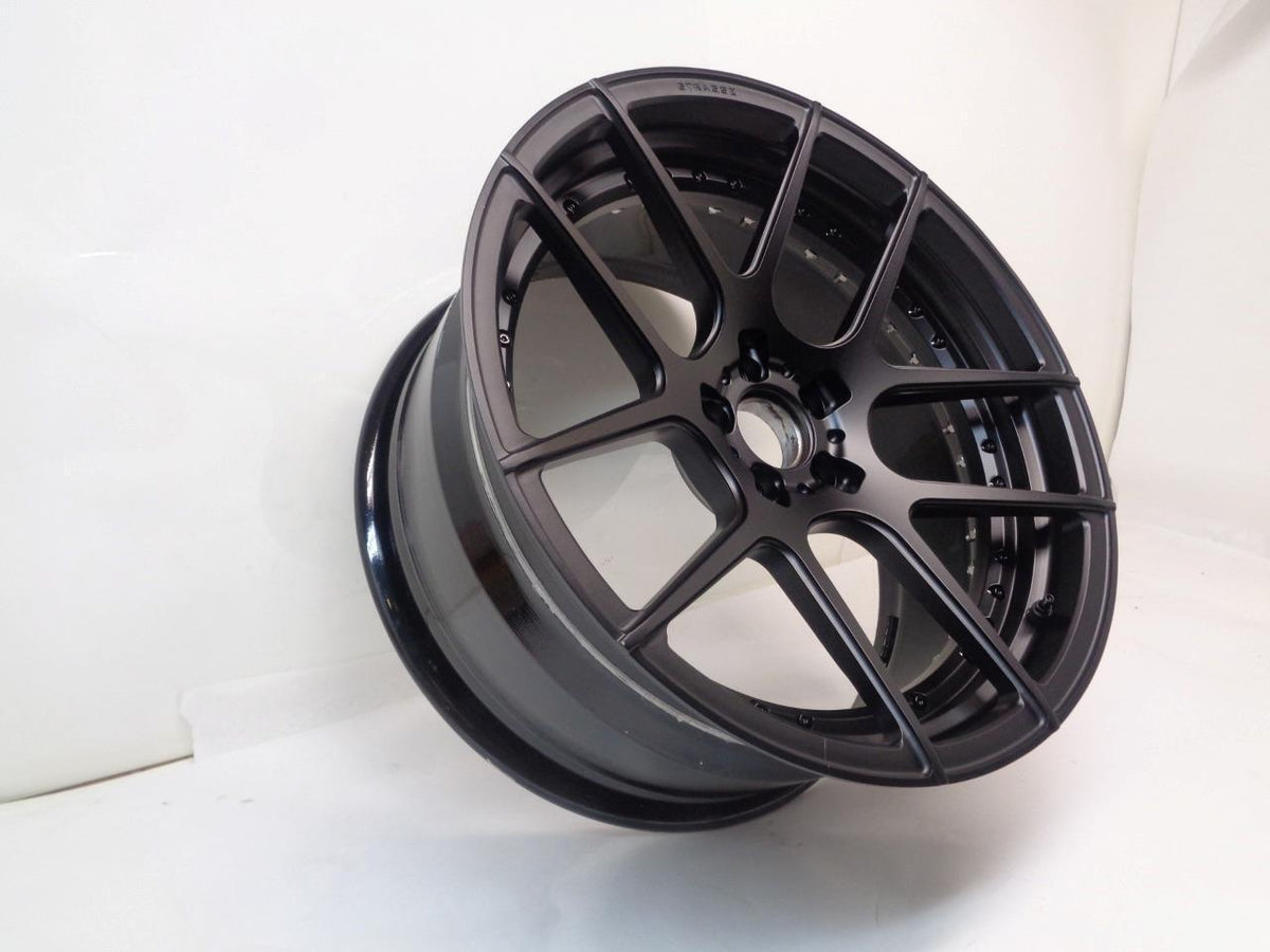 STRASSE SM5 DEEP CONCAVE MULTI RIVET STYLE 21x10 5x112 ET20 BLACK WHEEL WR