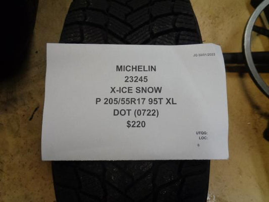 1 MICHELIN X-ICE SNOW P 205 55 17 95T XL TIRE 23245 BQ1