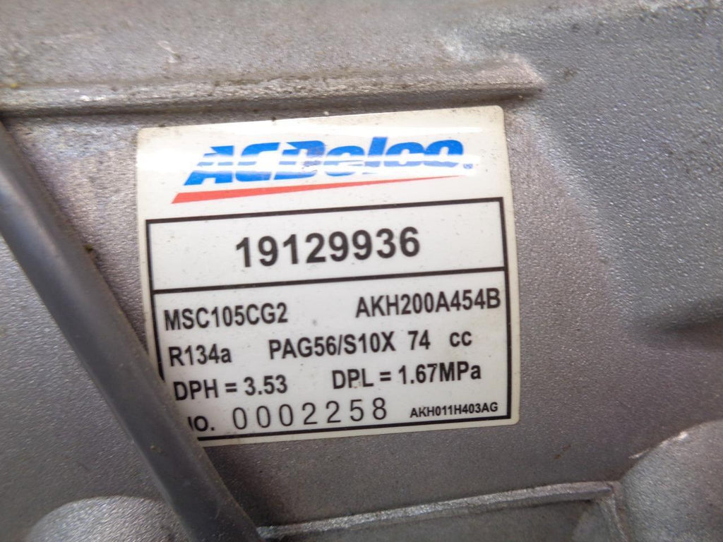 OEM NEW ACDELCO 19129936 AC COMPRESSOR 05-09 CHEVY, BUICK, PONTIAC (VARIOUS) R3