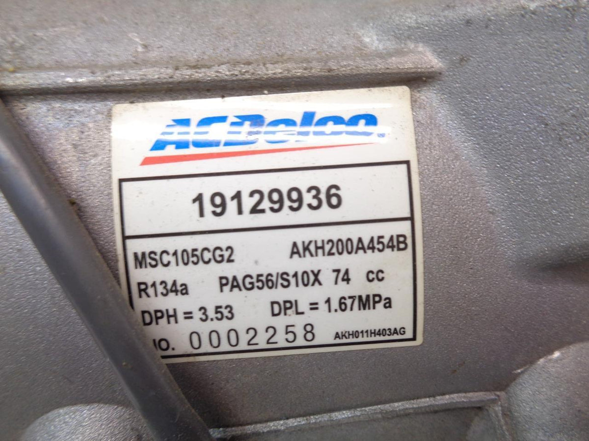 OEM NEW ACDELCO 19129936 AC COMPRESSOR 05-09 CHEVY, BUICK, PONTIAC (VARIOUS) R3