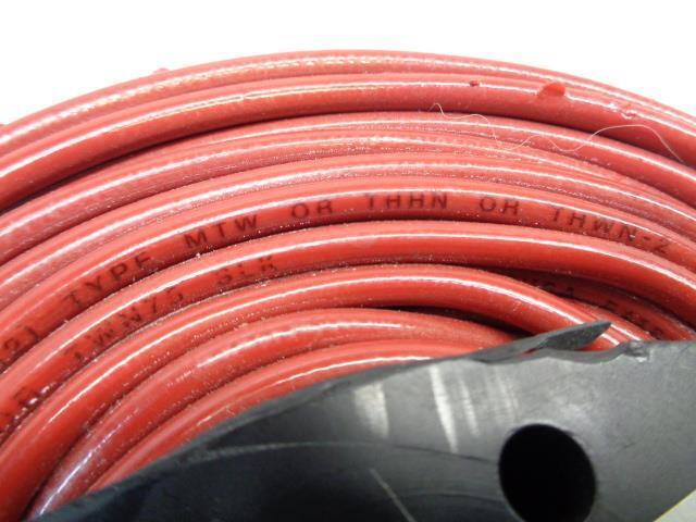 NEW RED COATED SOLID COPPER WIRE 10AWG 1000+ FT REEL 20MILS. INSULATION R35