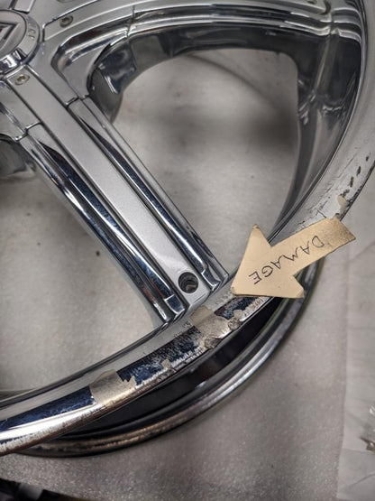 PAIR OF LEXANI LX-6 CHROME CUSTOM WHEELS 20X8.5 ET15 5X115 DISCONTINUED USED B2