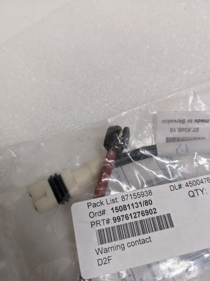 PORSCHE 99761276902 FRONT DISC BRAKE PAD WEAR SENSOR FOR 09-11 911 C NEW PGB2TB