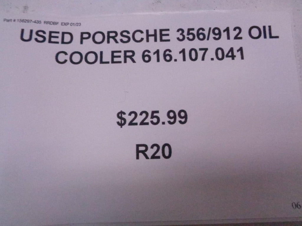 USED PORSCHE 356/912 OIL COOLER 616.107.041 R20T2