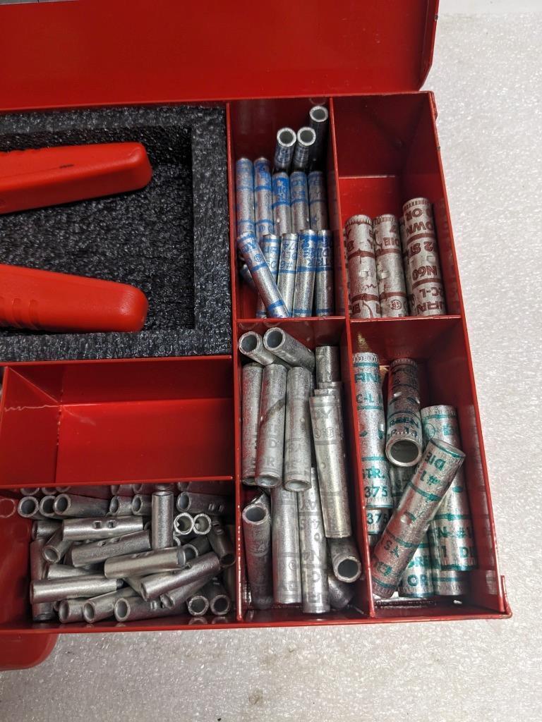 BURNDY Y1MRKIT CRIMPER AND CONNECTOR KIT YS, YSV 4.5 TON FOR WIRE/CABLE NEW R27