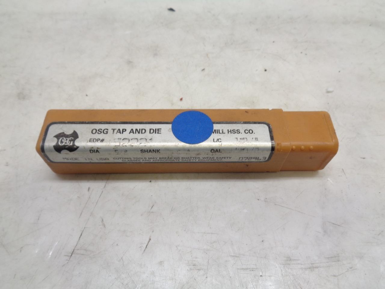 NEW OSG TAP AND DIE 52221 DOUBLE END MILL 3/8"x9/16" 2 FLUTE R22T6BE