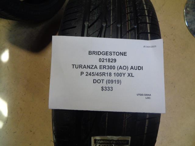 NOS BRIDGESTONE TURANZA ER300 (AO) AUDI P 245 45 18 100Y XL 021829 TIRE CQ2