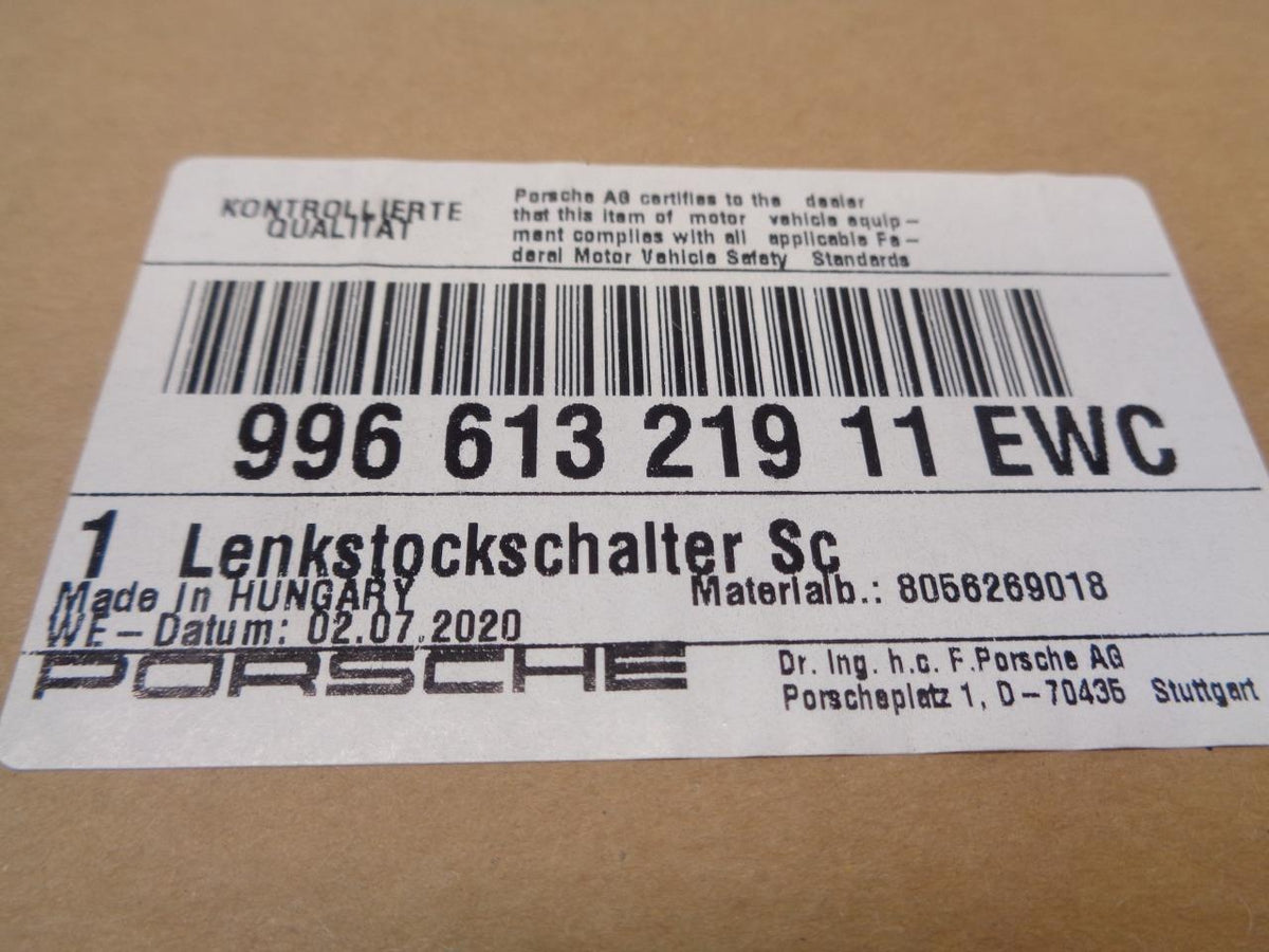 PORSCHE BOXSTER 97-05 COMBINATION STEERING COLUMN SWITCHES 996.613.219.11 EWC