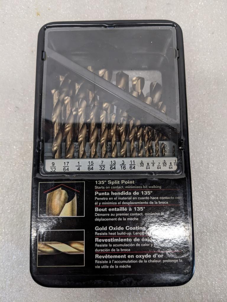SKIL 98029 GOLD OXIDE DRILL BIT SET 29PC MAX 1500RPM MISSING DRILL BIT NEW R22