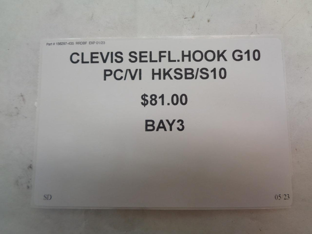 CLEVIS SELF-LOCKING HOOK G10 PC/VI HKSB/S10 8,800lbs 3/8" BAY3