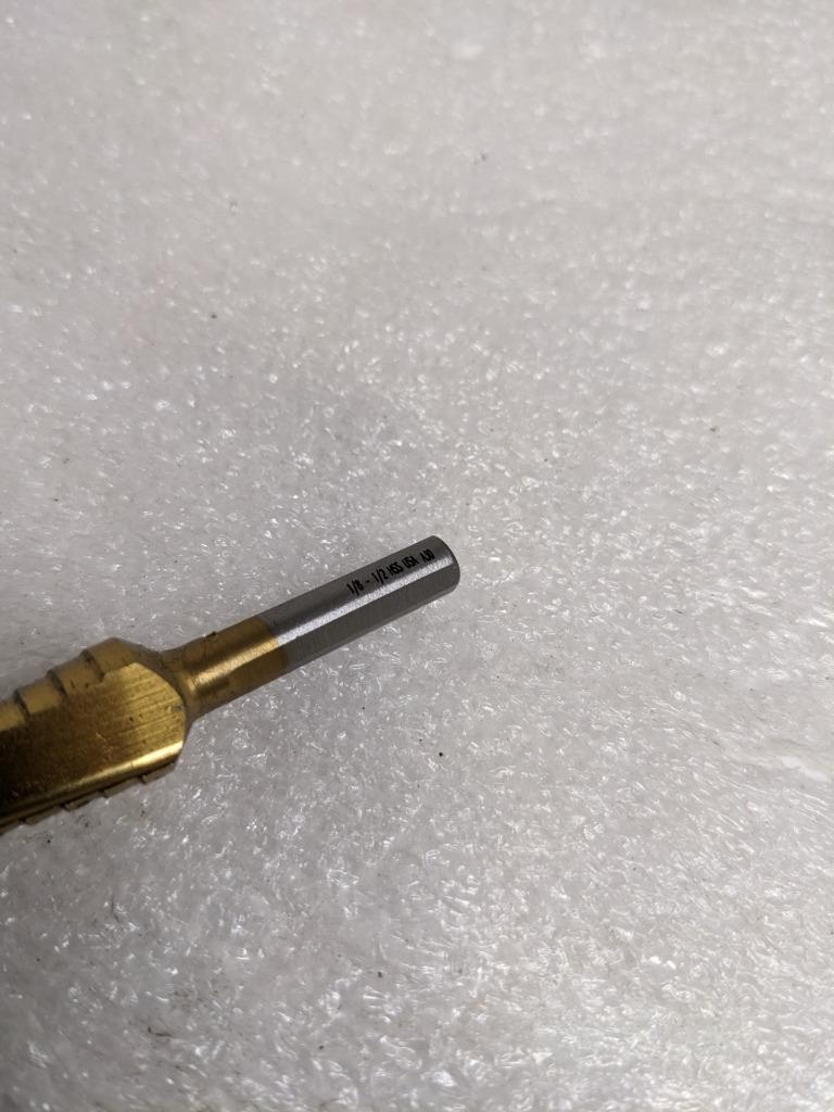 BOSCH 2610918959 TITANIUM STEP DRILL BIT 1/8"-1/2" DIA. 3" OAL NEW R22T5