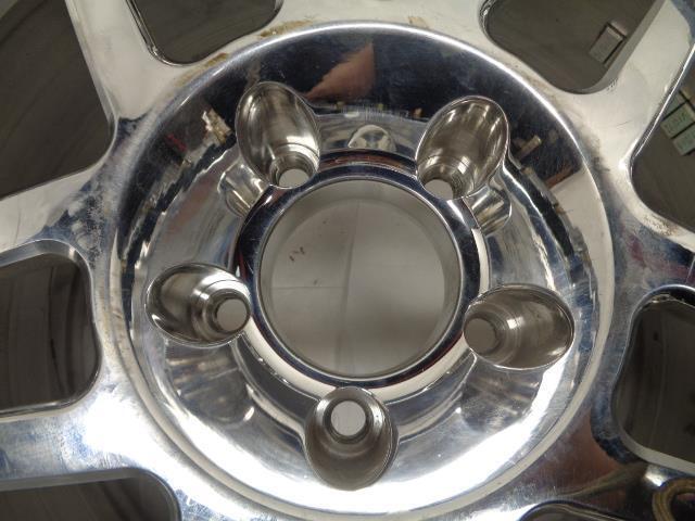 USED CUSTOM POLISHED 18X12 5X4.75 ET 50.50 DRAG BEADLOCK WHEEL W/TOYO TIRE B2