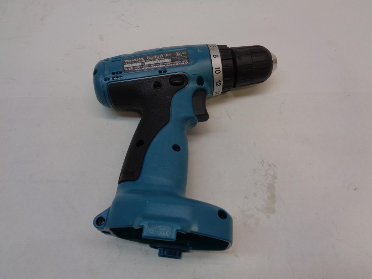 USED MAKITA 6280DWPLE CORDLESS DRILL/LIGHT COMBO KIT 14.4V 10MM3/8" W CASE BSR35